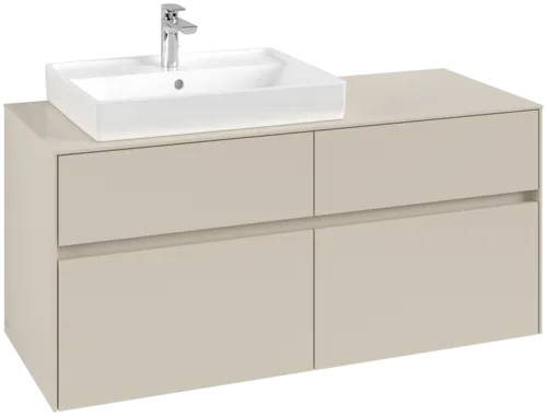VILLEROY BOCH Toaletní skříňka Collaro, 4 výsuvy, 1200 x 548 x 500 mm, Cashmere Grey / Cashmere Grey #C08200VN