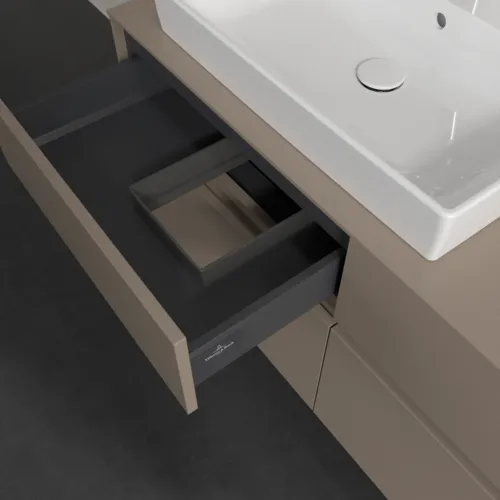 VILLEROY BOCH Toaletní skříňka Collaro, 4 výsuvy, 1200 x 548 x 500 mm, taupe / taupe #C08200VM, obrázek 7