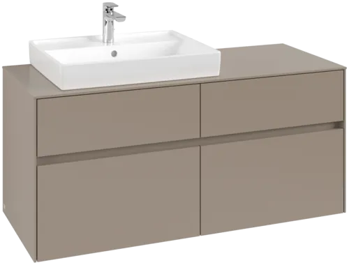 VILLEROY BOCH Toaletní skříňka Collaro, 4 výsuvy, 1200 x 548 x 500 mm, taupe / taupe #C08200VM