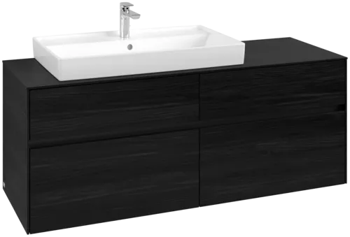 VILLEROY BOCH Toaletní skříňka Collaro, s osvětlením, 4 výsuvy, 1400 x 548 x 500 mm, černý dub / černý dub #C089B0AB