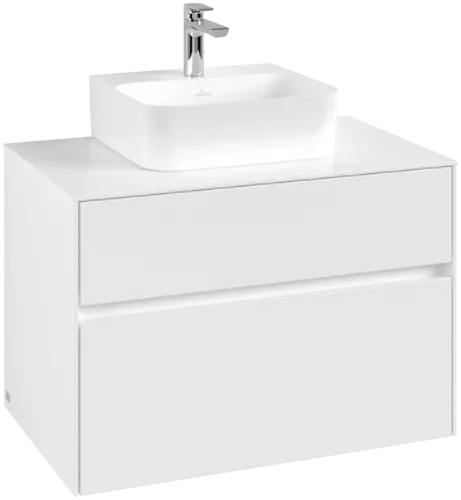 VILLEROY BOCH Collaro toaletní skříňka, s osvětlením, 2 výsuvy, 800 x 548 x 500 mm, bílá matná / bílá matná #C093B0MS