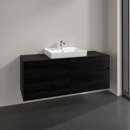 VILLEROY BOCH Toaletní skříňka Collaro, 4 výsuvy, 1400 x 548 x 500 mm, černý dub / černý dub #C08400AB, obrázek 2