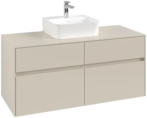 VILLEROY BOCH Toaletní skříňka Collaro, 4 výsuvy, 1200 x 548 x 500 mm, Cashmere Grey / Cashmere Grey #C09700VN