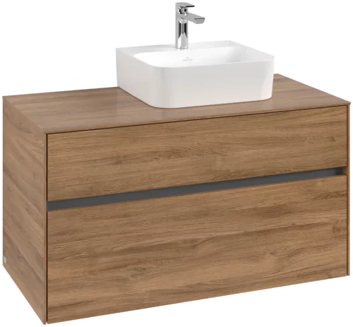 VILLEROY BOCH Toaletní skříňka Collaro, 2 výsuvy, 1000 x 548 x 500 mm, dub Kansas / dub Kansas #C09600RH