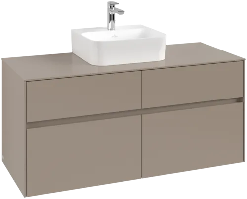 VILLEROY BOCH Toaletní skříňka Collaro, 4 výsuvy, 1200 x 548 x 500 mm, taupe / taupe #C09700VM