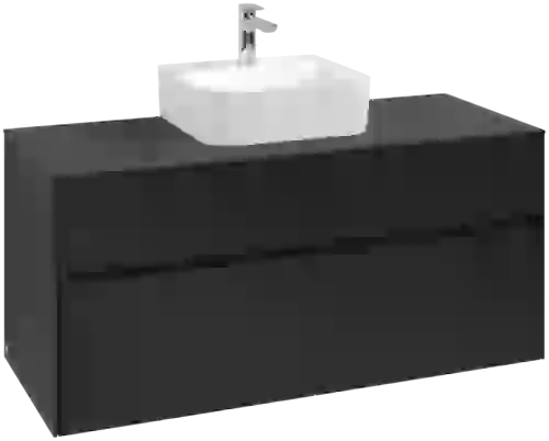 VILLEROY BOCH Toaletní skříňka Collaro, 4 výsuvy, 1200 x 548 x 500 mm, Volcano Black / Volcano Black #C09700VL