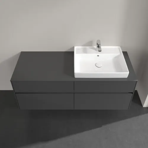 VILLEROY BOCH Toaletní skříňka Collaro, 4 výsuvy, 1400 x 548 x 500 mm, lesklá šedá / lesklá šedá #C08600FP, obrázek 4