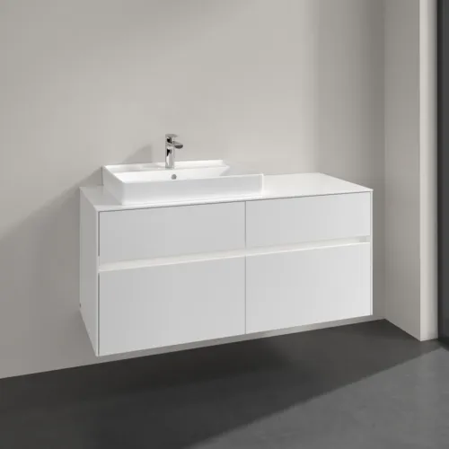 VILLEROY BOCH Collaro toaletní skříňka, s osvětlením, 4 výsuvy, 1200 x 548 x 500 mm, lesklá bílá / lesklá bílá #C082B0DH, obrázek 2