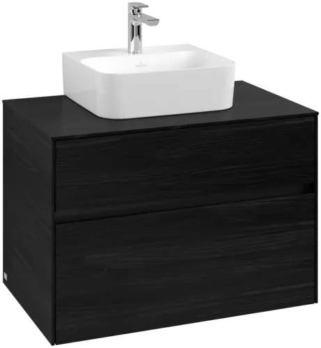 VILLEROY BOCH Toaletní skříňka Collaro, 2 výsuvy, 800 x 548 x 500 mm, černý dub / černý dub #C09300AB