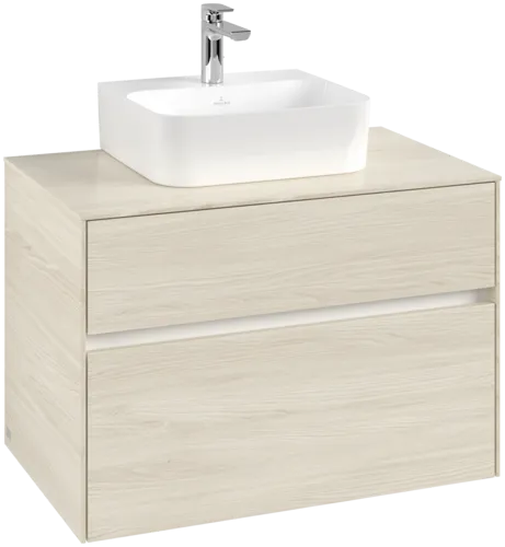 VILLEROY BOCH Toaletní skříňka Collaro, 2 výsuvy, 800 x 548 x 500 mm, bílý dub / bílý dub #C09300AA