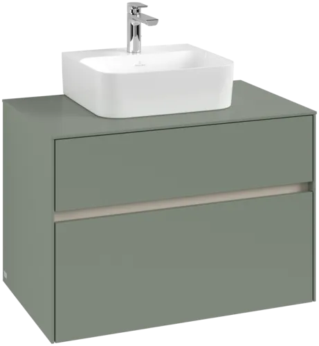 VILLEROY BOCH Toaletní skříňka Collaro, 2 výsuvy, 800 x 548 x 500 mm, Soft Green / Soft Green #C09300AF