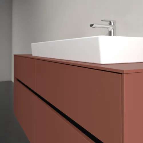 VILLEROY BOCH Toaletní skříňka Collaro, s osvětlením, 4 výsuvy, 1400 x 548 x 500 mm, Vínově červená / Vínově červená #C090B0AH, obrázek 6