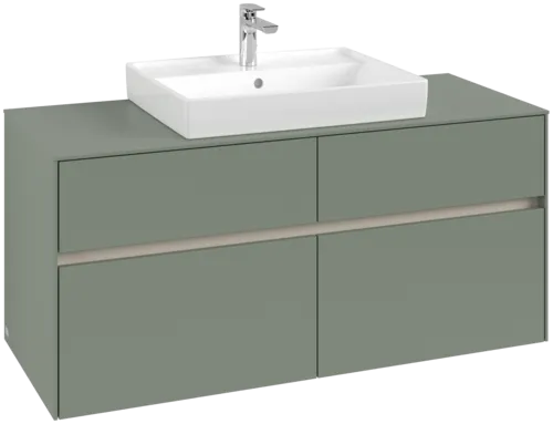 VILLEROY BOCH Toaletní skříňka Collaro, s osvětlením, 4 výsuvy, 1200 x 548 x 500 mm, Soft Green / Soft Green #C081B0AF