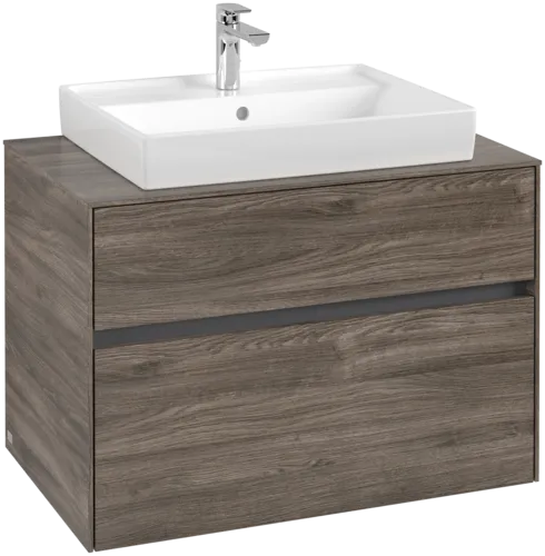 VILLEROY BOCH Toaletní skříňka Collaro, 2 výsuvy, 800 x 548 x 500 mm, dub kamenný #C08000RK