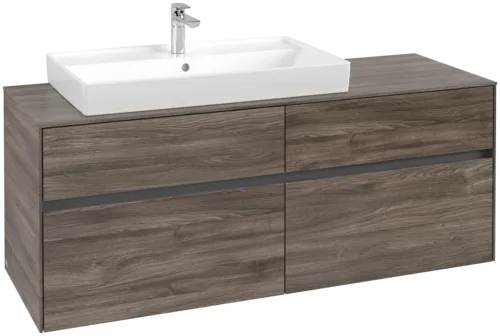 VILLEROY BOCH Toaletní skříňka Collaro, 4 výsuvy, 1400 x 548 x 500 mm, dub kamenný #C08900RK