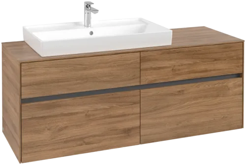 VILLEROY BOCH Toaletní skříňka Collaro, 4 výsuvy, 1400 x 548 x 500 mm, dub Kansas #C08900RH