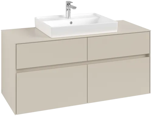 VILLEROY BOCH Toaletní skříňka Collaro, 4 výsuvy, 1200 x 548 x 500 mm, Cashmere Grey / Cashmere Grey #C08100VN