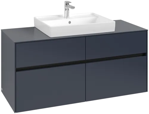 VILLEROY BOCH Collaro toaletní skříňka, 4 zásuvky, 1200 x 548 x 500 mm, Marine Blue / Marine Blue #C08100VQ