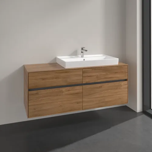 VILLEROY BOCH Toaletní skříňka Collaro, 4 výsuvy, 1400 x 548 x 500 mm, dub Kansas #C09000RH, obrázek 2