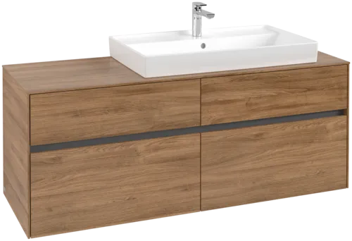 VILLEROY BOCH Toaletní skříňka Collaro, 4 výsuvy, 1400 x 548 x 500 mm, dub Kansas #C09000RH