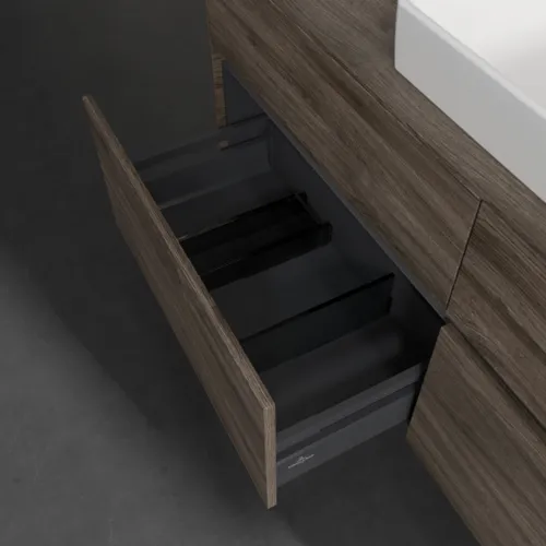VILLEROY BOCH Toaletní skříňka Collaro, 4 výsuvy, 1400 x 548 x 500 mm, dub kamenný #C09000RK, obrázek 6