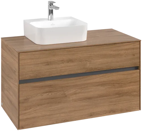 VILLEROY BOCH Toaletní skříňka Collaro, 2 výsuvy, 1000 x 548 x 500 mm, dub Kansas / dub Kansas #C09500RH