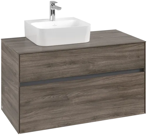 VILLEROY BOCH Toaletní skříňka Collaro, 2 výsuvy, 1000 x 548 x 500 mm, Kamenný dub / Kamenný dub #C09500RK
