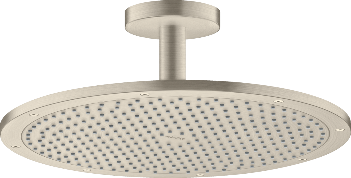 HANSGROHE AXOR ShowerSolutions Horní sprcha 350 1jet s přívodem od stropu #26035820 - kartáčovaný nikl