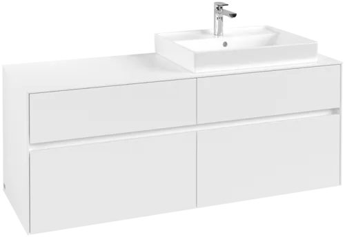 VILLEROY BOCH Toaletní skříňka Collaro, 4 výsuvy, 1400 x 548 x 500 mm, bílá matná / bílá matná #C08600MS