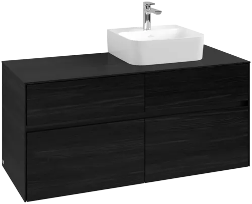 VILLEROY BOCH Toaletní skříňka Collaro, 4 výsuvy, 1200 x 548 x 500 mm, černý dub / černý dub #C09900AB