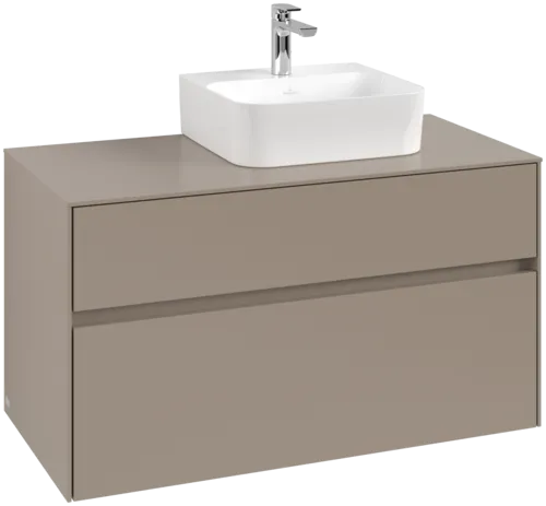 VILLEROY BOCH Toaletní skříňka Collaro, 2 výsuvy, 1000 x 548 x 500 mm, taupe / taupe #C09600VM