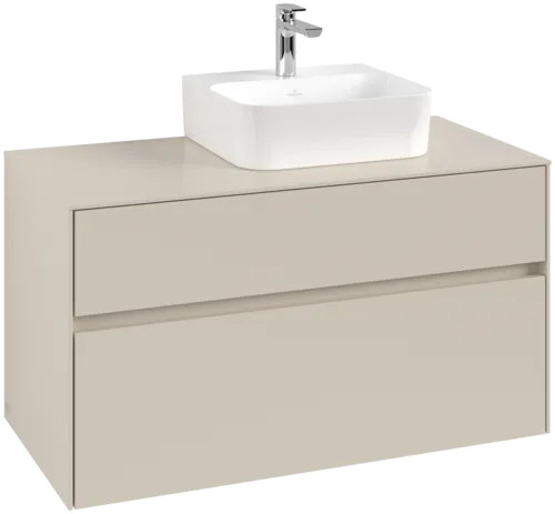 VILLEROY BOCH Toaletní skříňka Collaro, 2 výsuvy, 1000 x 548 x 500 mm, Cashmere Grey / Cashmere Grey #C09600VN