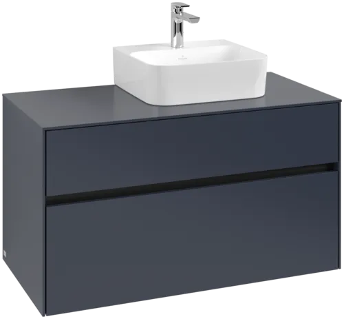 VILLEROY BOCH Toaletní skříňka Collaro, 2 výsuvy, 1000 x 548 x 500 mm, Marine Blue / Marine Blue #C09600VQ