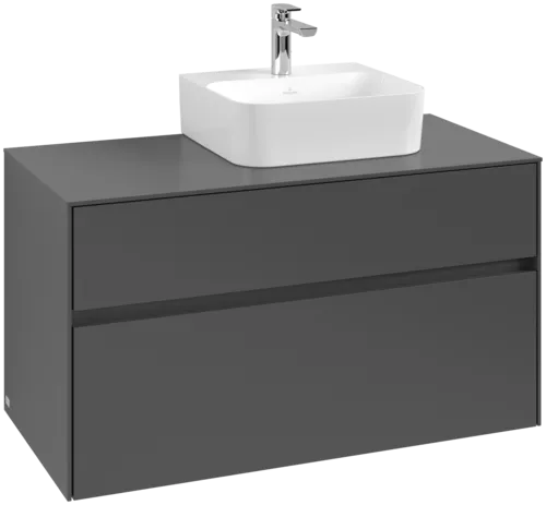 VILLEROY BOCH Collaro toaletní skříňka, 2 výsuvy, 1000 x 548 x 500 mm, grafit / grafit #C09600VR