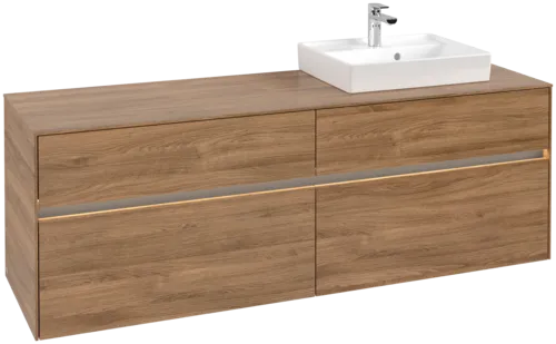 VILLEROY BOCH Toaletní skříňka Collaro, s osvětlením, 4 výsuvy, 1600 x 548 x 500 mm, dub Kansas #C079B0RH