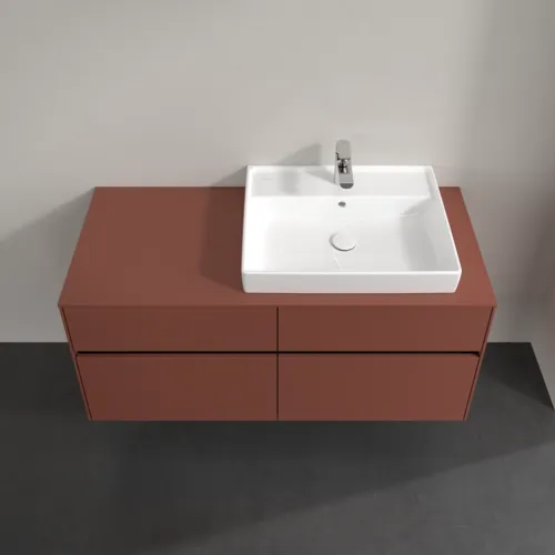 VILLEROY BOCH Toaletní skříňka Collaro, 4 výsuvy, 1200 x 548 x 500 mm, Vínově červená / Vínově červená #C08300AH, obrázek 4