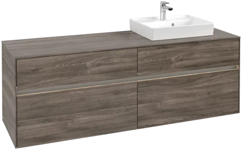 VILLEROY BOCH Umyvadlová skříňka Collaro, s osvětlením, 4 výsuvy, 1600 x 548 x 500 mm, dub kamenný #C079B0RK