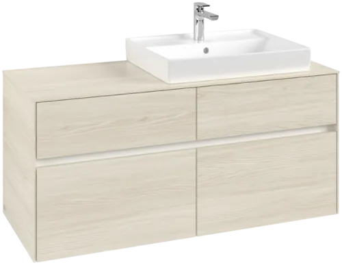 VILLEROY BOCH Toaletní skříňka Collaro, 4 výsuvy, 1200 x 548 x 500 mm, bílý dub / bílý dub #C08300AA