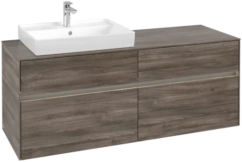 VILLEROY BOCH Umyvadlová skříňka Collaro, s osvětlením, 4 výsuvy, 1400 x 548 x 500 mm, dub kamenný #C085B0RK