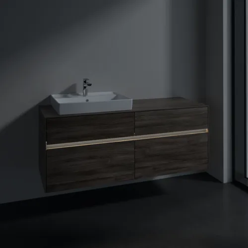VILLEROY BOCH Umyvadlová skříňka Collaro, s osvětlením, 4 výsuvy, 1400 x 548 x 500 mm, dub kamenný #C085B0RK, obrázek 5