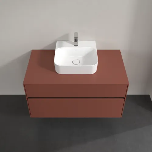 VILLEROY BOCH Toaletní skříňka Collaro, 2 výsuvy, 1000 x 548 x 500 mm, vínově červená / vínově červená #C09400AH, obrázek 4