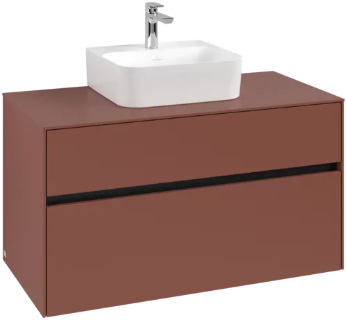 VILLEROY BOCH Toaletní skříňka Collaro, 2 výsuvy, 1000 x 548 x 500 mm, vínově červená / vínově červená #C09400AH