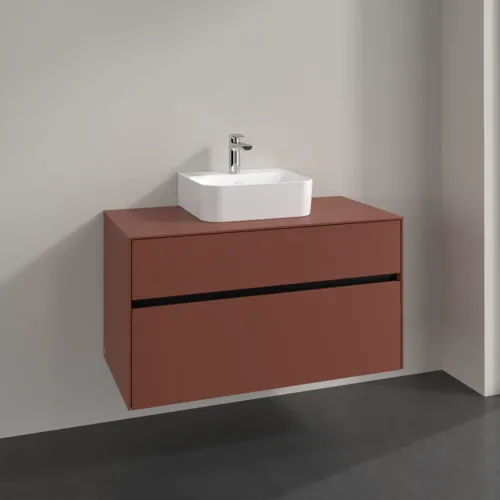 VILLEROY BOCH Toaletní skříňka Collaro, 2 výsuvy, 1000 x 548 x 500 mm, vínově červená / vínově červená #C09400AH, obrázek 2