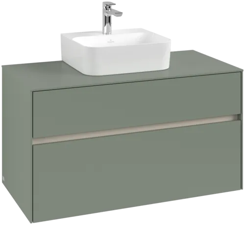 VILLEROY BOCH Toaletní skříňka Collaro, 2 výsuvy, 1000 x 548 x 500 mm, Soft Green / Soft Green #C09400AF