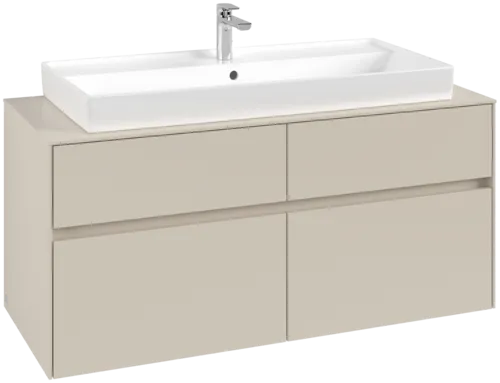 VILLEROY BOCH Toaletní skříňka Collaro, 4 výsuvy, 1200 x 548 x 500 mm, Cashmere Grey / Cashmere Grey #C09100VN