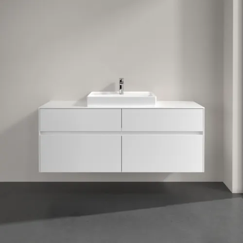 VILLEROY BOCH Toaletní skříňka Collaro, s osvětlením, 4 výsuvy, 1400 x 548 x 500 mm, bílá matná / bílá matná #C084B0MS, obrázek 3