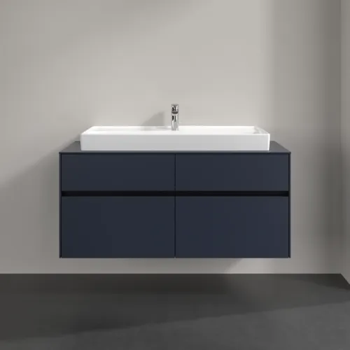 VILLEROY BOCH Collaro toaletní skříňka, 4 zásuvky, 1200 x 548 x 500 mm, Marine Blue / Marine Blue #C09100VQ, obrázek 3