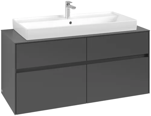 VILLEROY BOCH Collaro toaletní skříňka, 4 výsuvy, 1200 x 548 x 500 mm, Grafit / Grafit #C09100VR