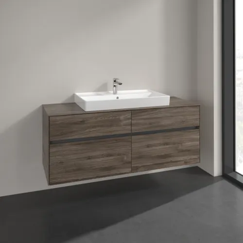 VILLEROY BOCH Toaletní skříňka Collaro, 4 výsuvy, 1400 x 548 x 500 mm, dub kamenný #C08800RK, obrázek 2