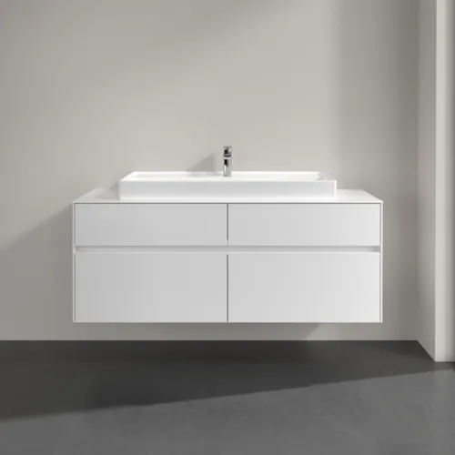 VILLEROY BOCH Toaletní skříňka Collaro, s osvětlením, 4 výsuvy, 1400 x 548 x 500 mm, lesklá bílá / lesklá bílá #C092B0DH, obrázek 3